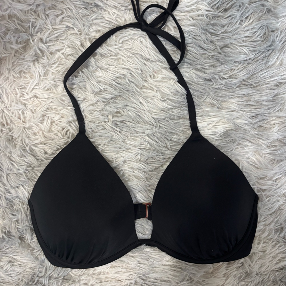 Shade & Shore Black Halter Bikini Top